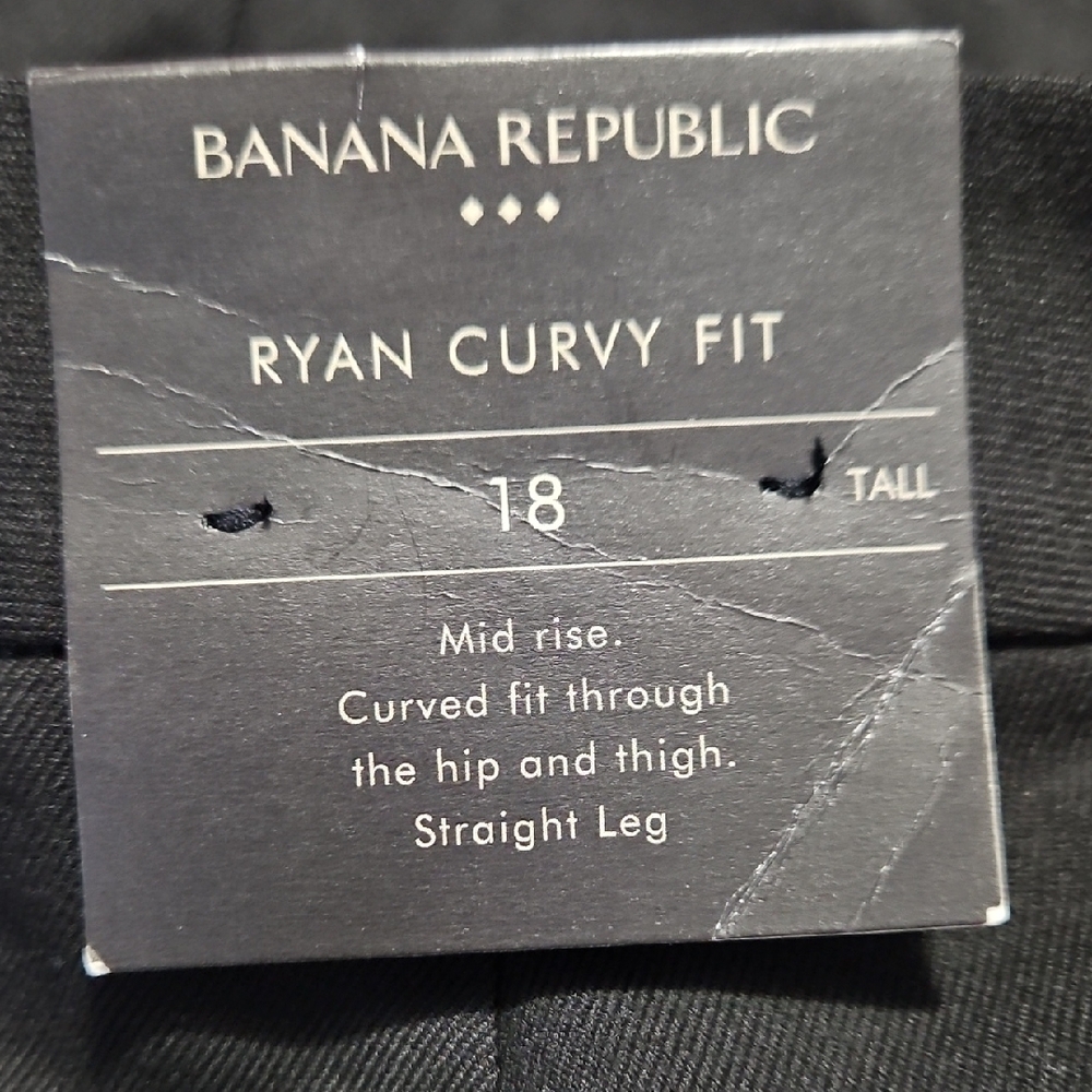 NEW WITH TAGS Banana Republic Ryan Curvy Fit 18T Women's Black Trousers - Picture 4 of 17